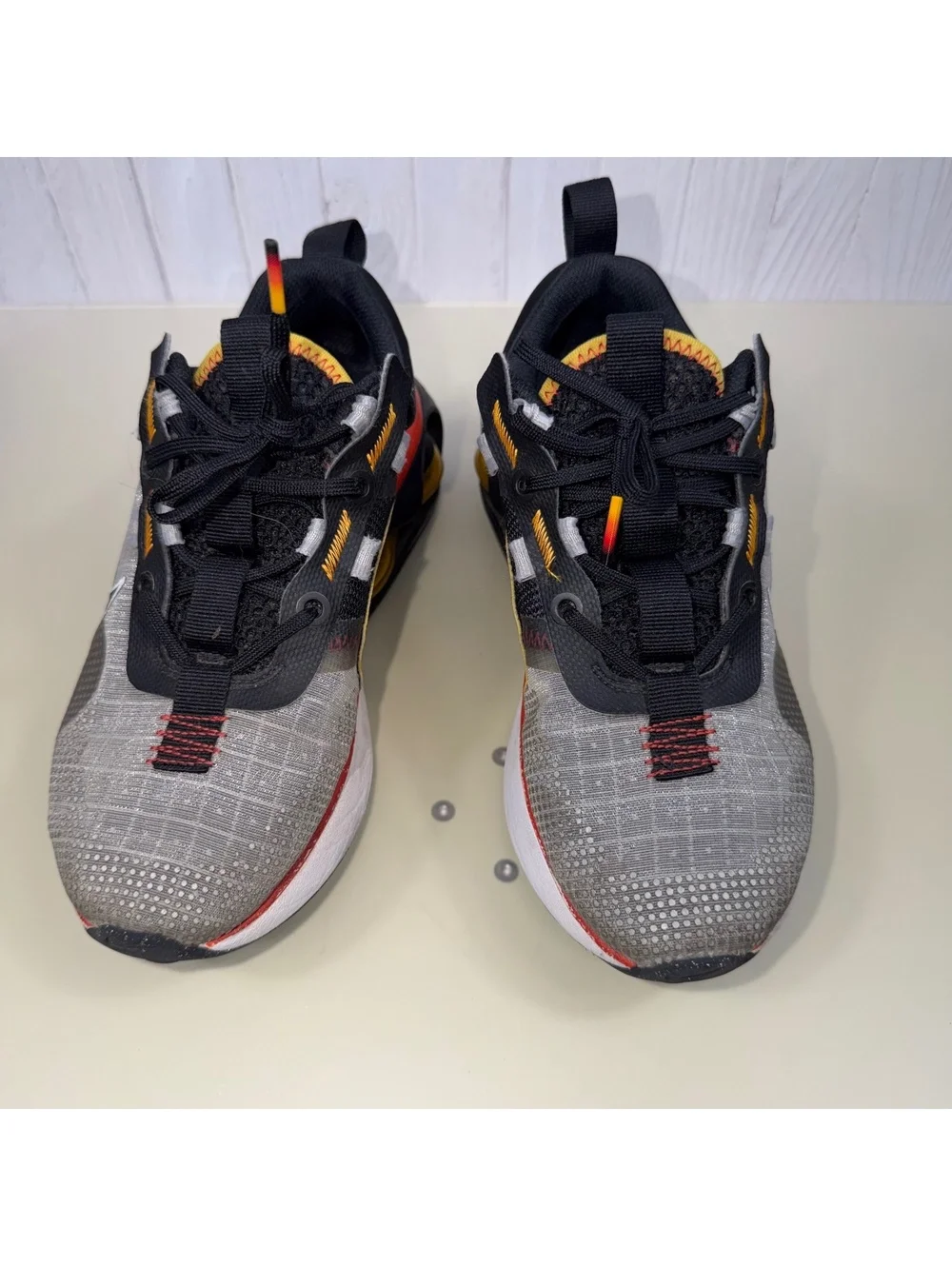Nike Air Max 2021 GS Running Shoes Gray Black Yellow Red Sneakers Youth Size 4Y